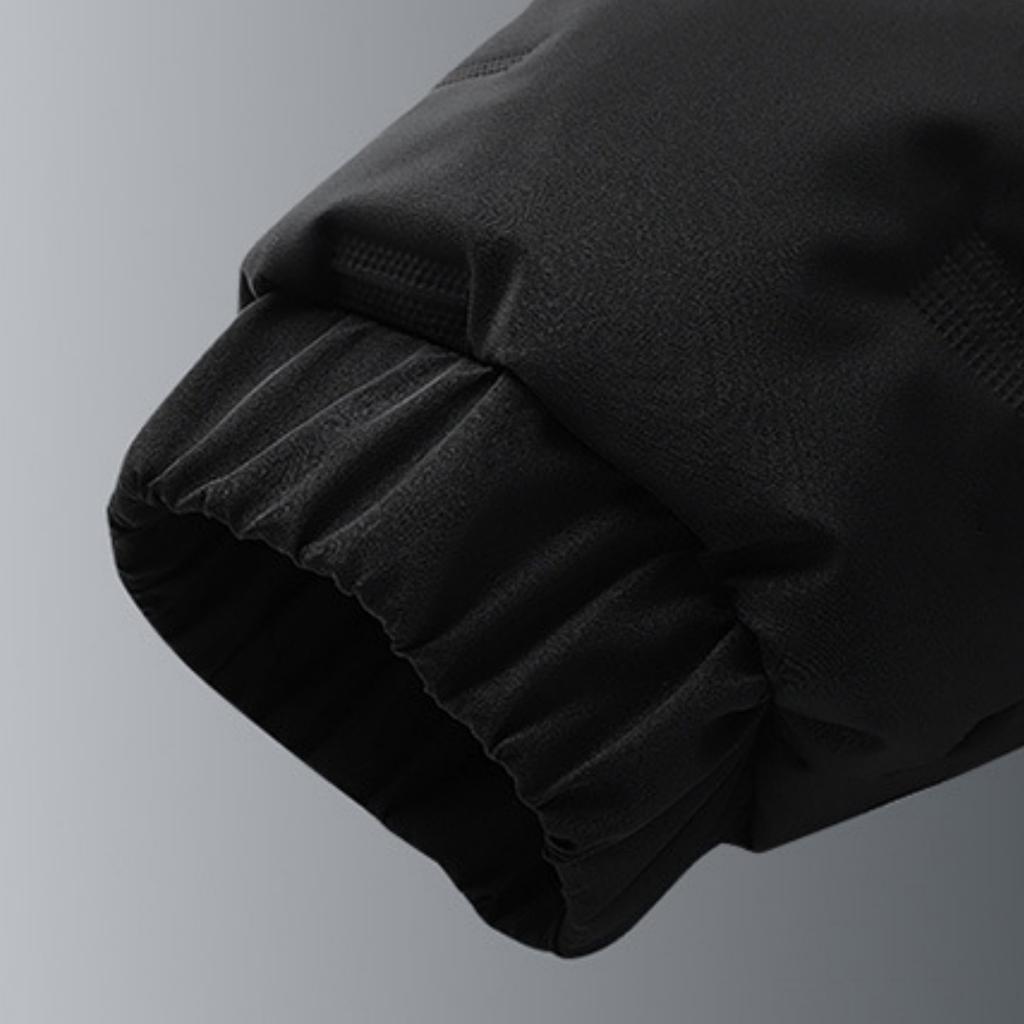 Men's Casual Solid-color Embossed Textured Thick Cotton Jacket, Men's Cotton-padded Warm Hooded Long-sleeved Coat