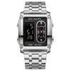 BINBOND 2311 Luxury Men's Quartz Watch Luminous LED Electronic Watch for Man Water-Resistant Stainless Steel Strap Reloj Hombre