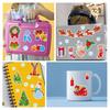 1 Set Diamant Malerei Aufkleber DIY Cartoon Weihnachten Aufkleber Handwerk für Telefon Fall Tasse Rucksack Dekoration