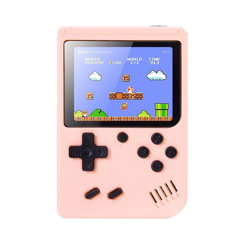Console Portatile Mini Portatile per Videogiochi 8 Bit Schermo LCD a Colori da 3,0 Pollici Giocatore di Giochi a Colori per Bambini Integrato 500 Giochi Versione per Due Giocatori