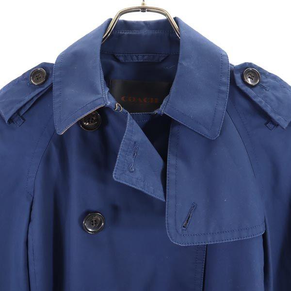 Coach Short Trench Coat XS Navy Women Used