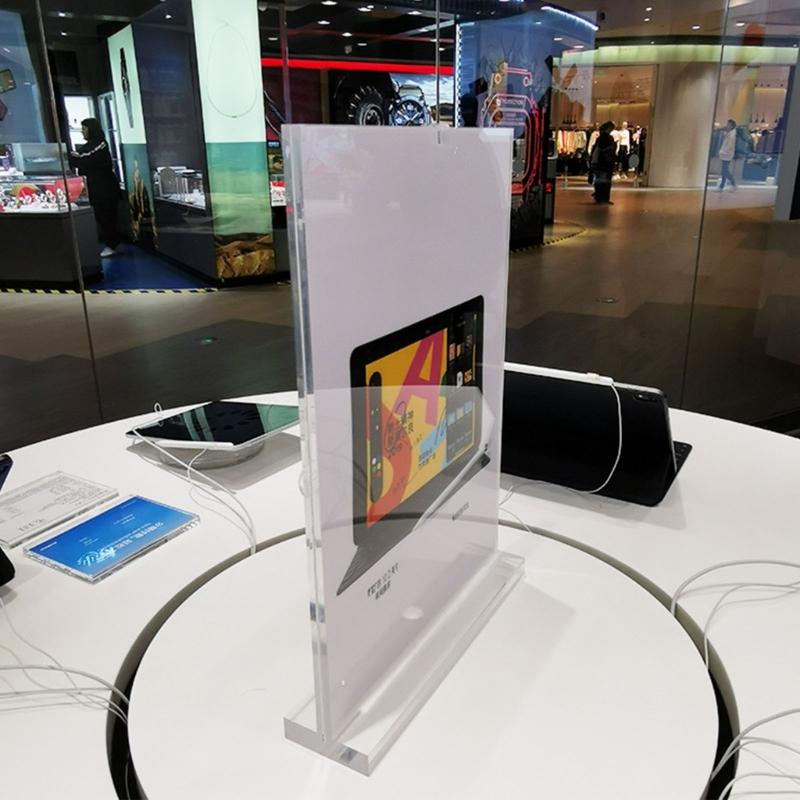 Clear Pull Out Frame With Nonslip Base For Exhibition Halls And Schools Reusable Reusable Desktop Advertisement Holder