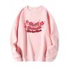Neues rosa Mädchen-Sweatshirt Rundhalsausschnitt Locker Lässig Klein Pullover Top Mantel für Damen