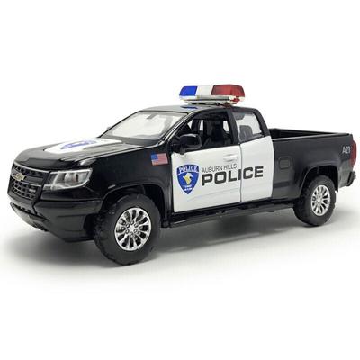 1/32 Chevrolet ZR2 Polis Arabası Kamyonet Oyuncakları Çocuklar İçin Diecast Model Araba Oyuncak Arabalar Hediye