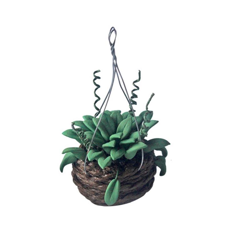 

Hanging Succulent Potted Plant Model Figure 1/12 Miniature Decoration Craft Model Project Doll House Scene Display
