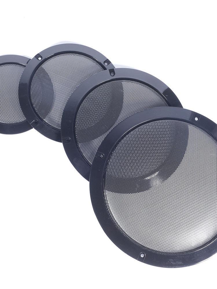 2-10 Inch Black Speaker Horn Grille & Decorative Faceplate Rings