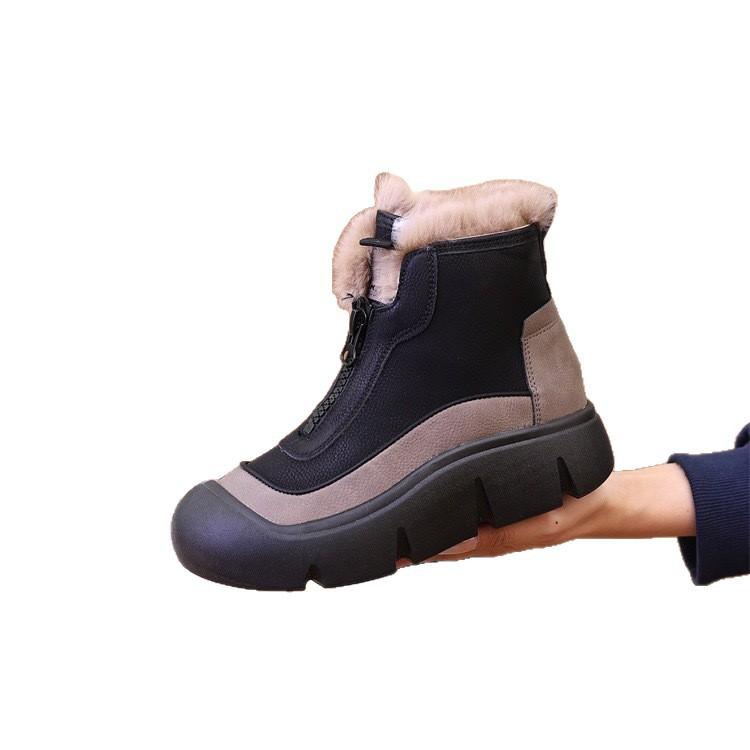 Beliebte Martin-Stiefel Baumwollschuhe 2025 neu weiche Plateau vielseitige Herbst- und Winter neue Mutter High-Top Schneestiefel Kurzstiefel Damen