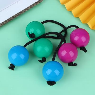 1Pair Rhythmic Ball With Adjustable Strap Wear-resistant Hand Shaker Ball Percussion Instrument Rattle Rhythm Sand Ball