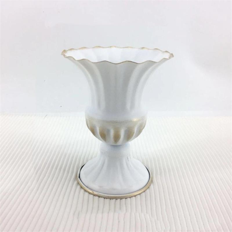 Iron Flower Arrangement Pot Stylish Retro Iron Flower Holder Vintage Wrought Iron Vase Retro Gold Wedding Floral Vase For Home