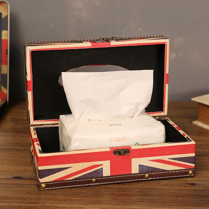 European Retro Tissue Box Home Living Room Coffee Table Napkin Storage Box Bedroom Car Tissue Box Tissue Box Holder