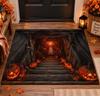 Optical Illusion Halloween Doormat, Spooky Pumpkin Welcome Mat Spooky Pumpkin Door Mat, Ghost Entryway Decor, Fall Porch Decor