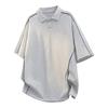 Heren Vintage Gestreept Kortemouw Polo Shirt, Zomer 2025, Trendy Los Overslag T-shirt