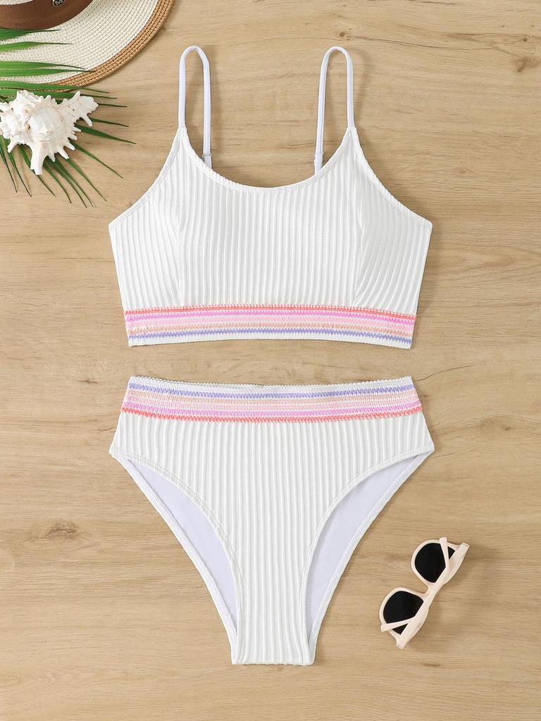 2026 Women's High Waist Split Bikini - Sexy Conservative Swimwear