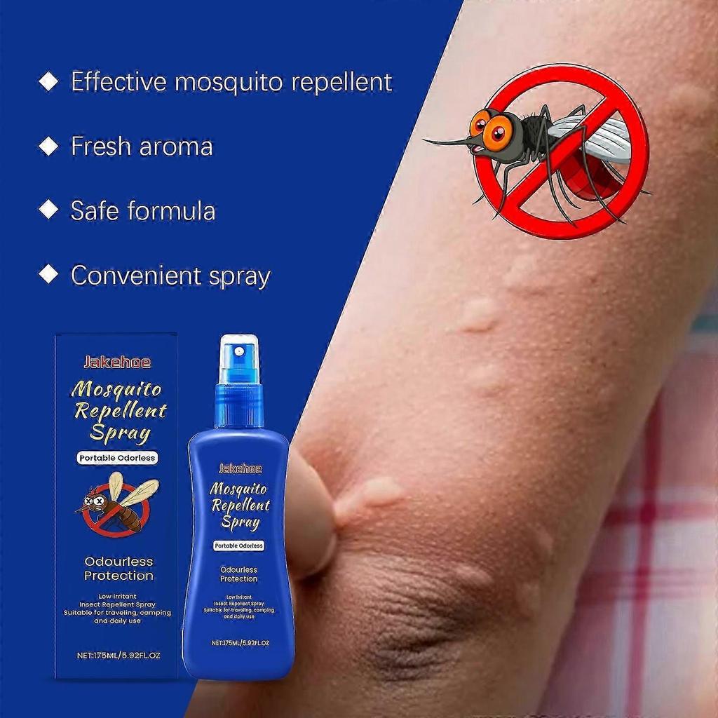 Portable Natural Mosquito Repellent Spray Long-Lasting, Eco-Friendly Plant-Based Formula with Refreshing Rosemary Scent for Outdoor Protection Agains