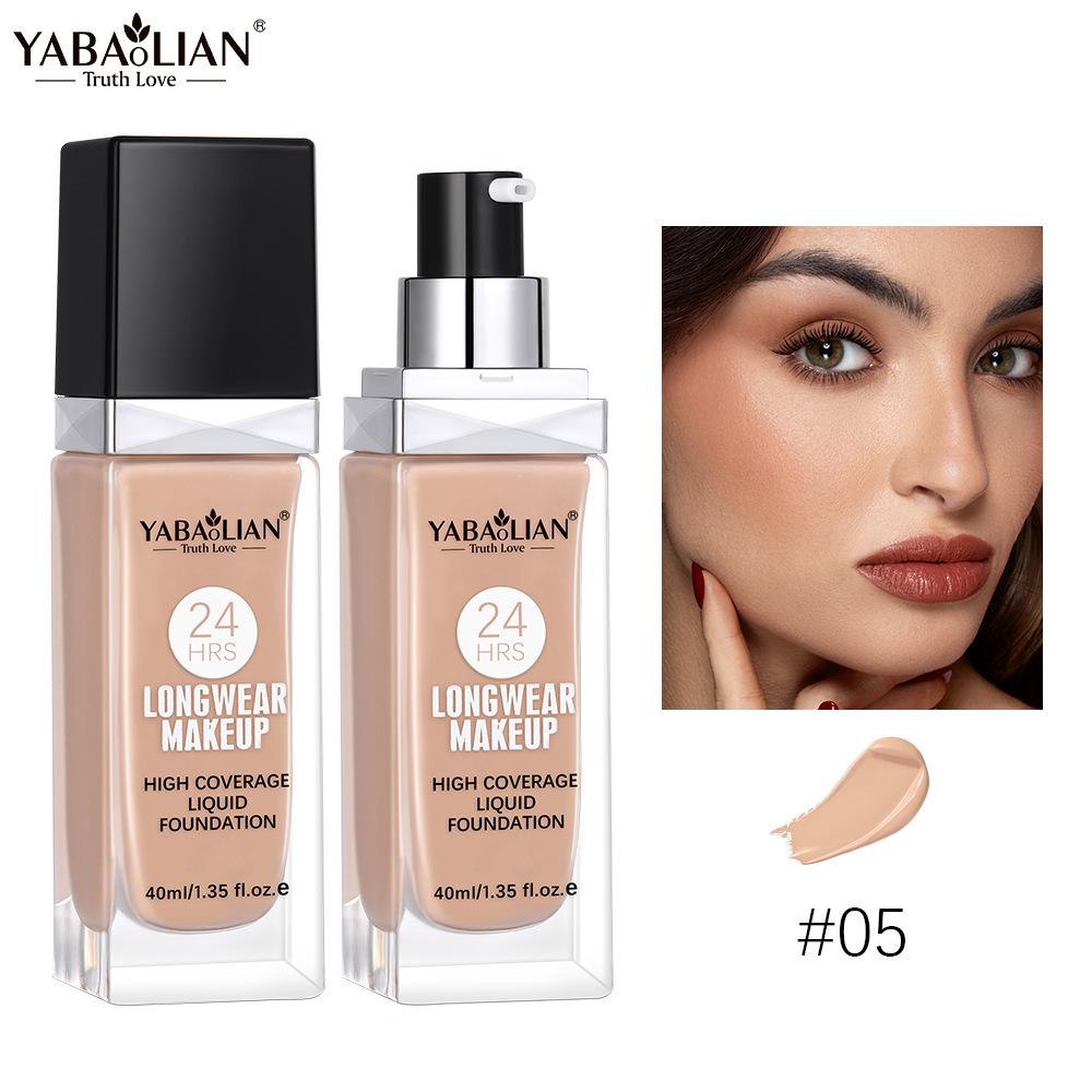 

Стойкая увлажняющая матовая жидкая тональная основа для лица Полное покрытие Консилер Отбеливание Контроль жирности База для макияжа лица