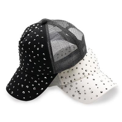 Moteriškos beisbolo kepuraitės Moteriškos kepuraitės nuo saulės Deimantinės Kalnų krištolinio tinklelio „Snapback“ kepurės