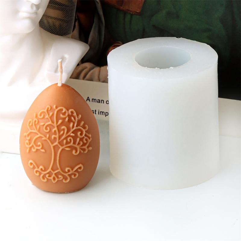 Elegant Pattern Cylinder Silicone Mold Candle Molds Silicone Soap Moulds Hand-Making Supplies for Hand-Making Candle