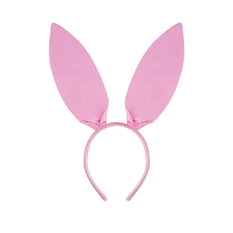 1/4Pcs Women's Bunnies Costume Accessories Set Rabbit Ears Headband Bowtie Collar Cuffs Rabbit Tail for Easter Party