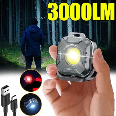 Multifunkční přenosné pracovní světlo 500LM 6 režimů svícení Výkonná kempingová lampa USB dobíjecí Nouzový alarm LED svítilna