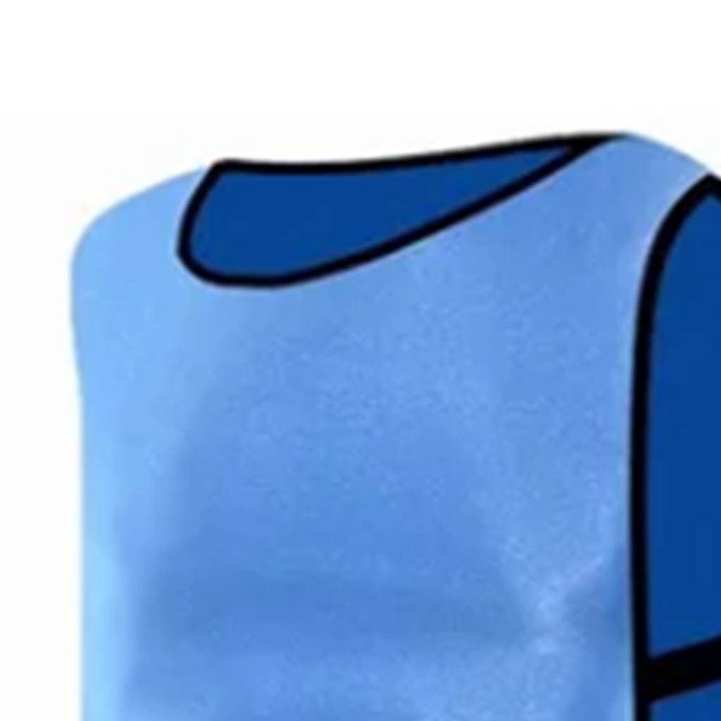 6Pcs Soccer Training Vest Bright Color Excellent Water Absorption Soccer Scrimmage Team Practice Vest for Adult Blue