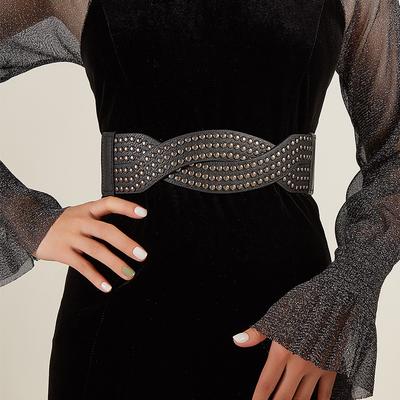 Wind Damen Breitgürtel Retro Elastisch Elastischer Taillengürtel Kleid Taillendekoration