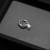 Simple Trendy Cool Style Women Men Hop Hip Stainless Steel Padlock Earrings Ear Clip Stud Earring
