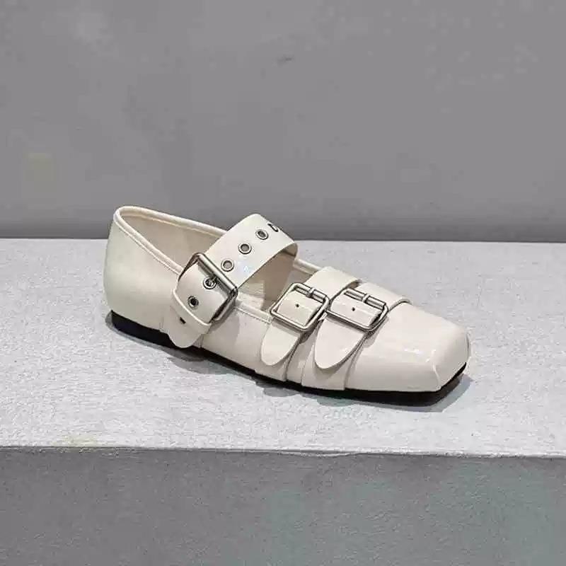 

Весенне-осенние новые плоские и удобные балетки Мэри Джейн, женская трендовая мода, универсальные одинарные туфли с ремешком и пряжкой 35 абрикосовый