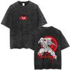 Anime Tengen Toppa Gurren Lagann Spiral Power Simon Vintage Washed T-shirt Manga Oversized T Shirts Cartoon Streetwear Unisex