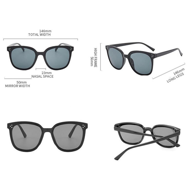 Transparente Farbe Marine Film Miding Sonnenbrille Herren und Damen Große Box Sonnenbrille Ins Net Red Brille