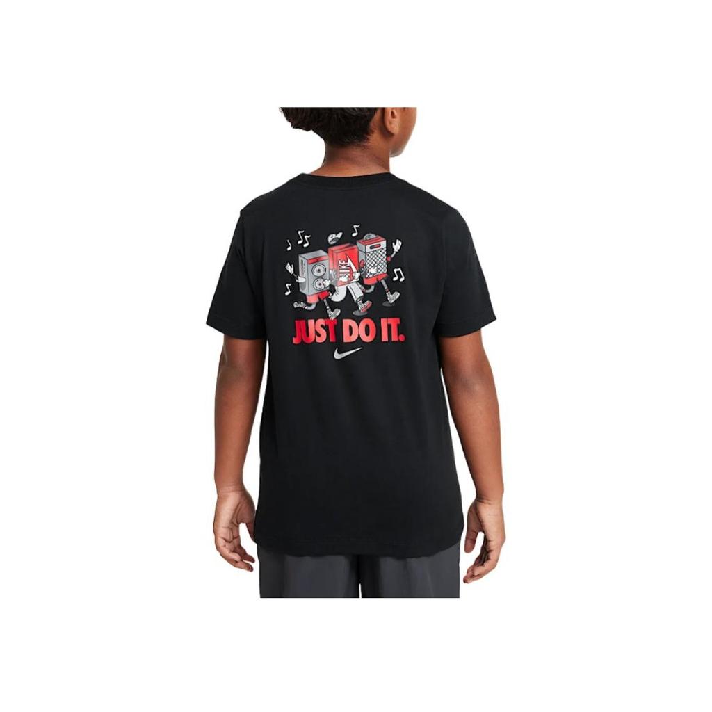 Nike Sportswear Comfortable Soft Casual Short Sleeve T-Shirt Kids Tops Black HM5660010