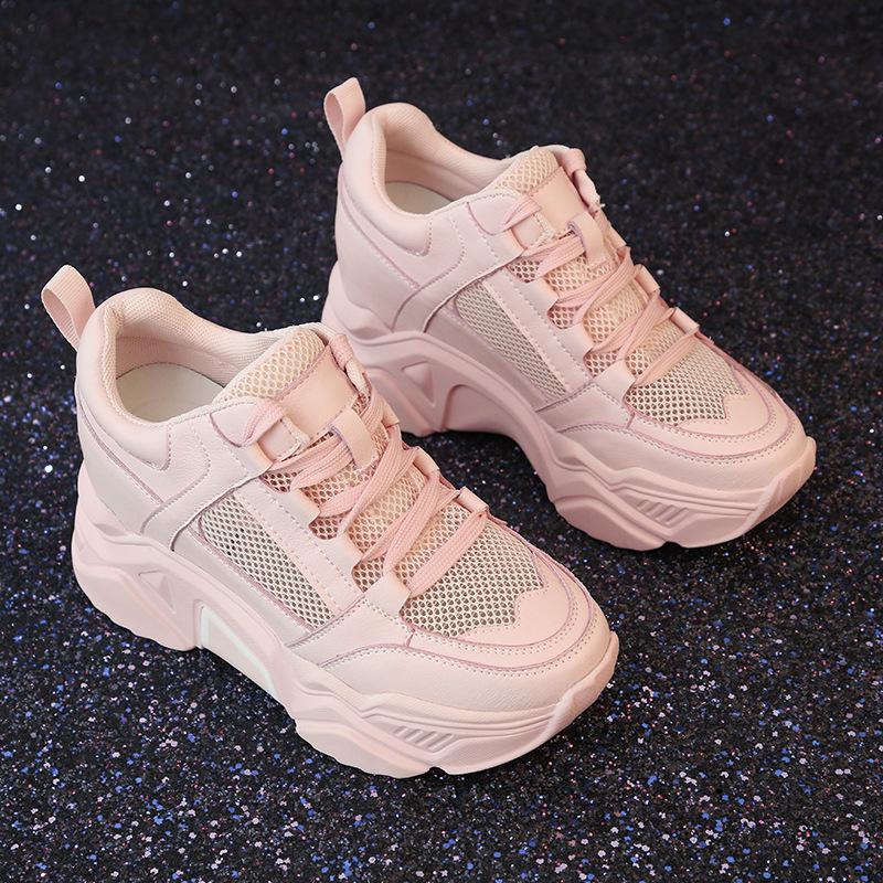 Inner height increase dad shoes spring and autumn new ins trendy shoes platform sports shoes running casual