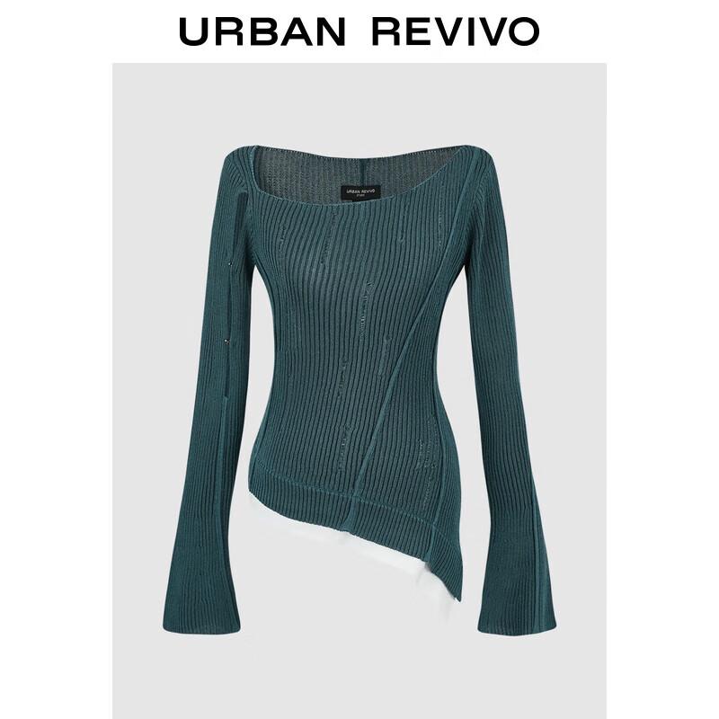 

UR Women s Faux Two-Piece Striped Knit Sweater M