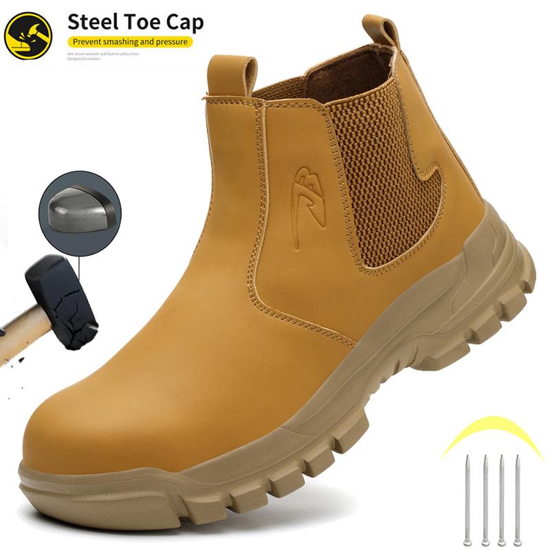 Safety Shoes Men Steel toe shoes Work Sneakers Indestructible Shoes Anti-smash Anti-puncture Protective Boots waterproof shoes