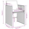 9 Piece Outdoor Dining Set with Cushions Grey Poly Rattan