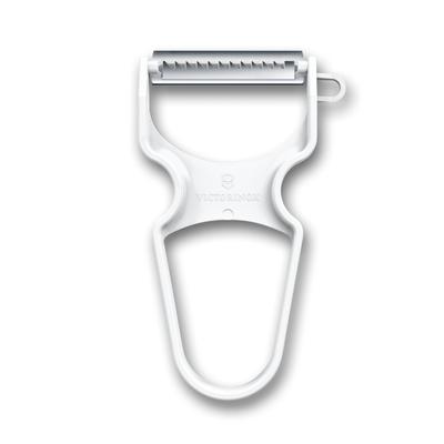 Descascador VICTORINOX RAPID com gomo pode ser usado para tudo, desde descascar frutas macias a alimentos duros descascador, julienne, removedor, 10,9 cm, julienne, branco,