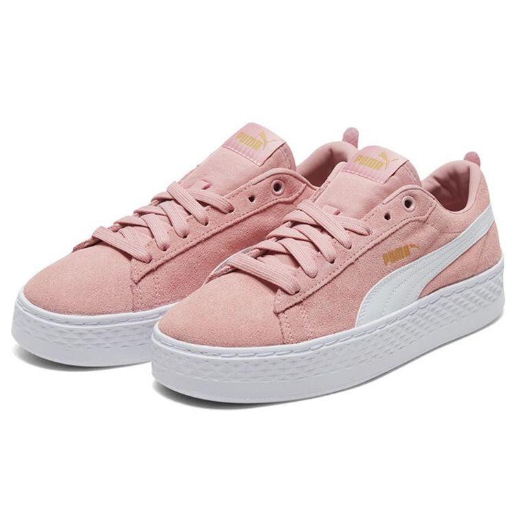 Puma Smash Platform Suede SD Bridal Rose Women Peach Pink Low Top Sneakers 366488-10