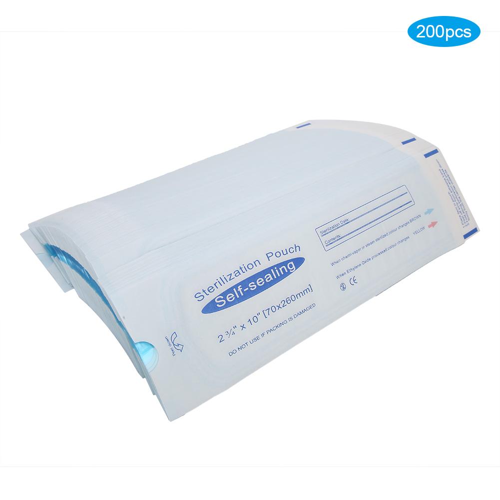 200pcs box 70 x 260mm Self Sealing Pouches Dental Pouches Bags Accessory