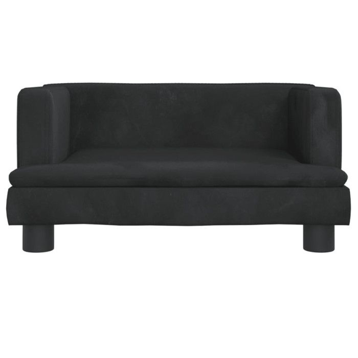 VidaXL Canapé pour enfants noir 60x40x30 cm velours 3196321