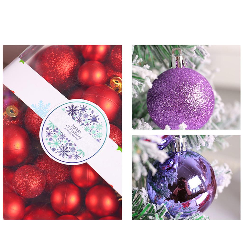 Christmas Ball Set Decorations, Pack of 44pcs Hanging Pendant Ornament for DIY Tree Ornament Home Decorating Supplies