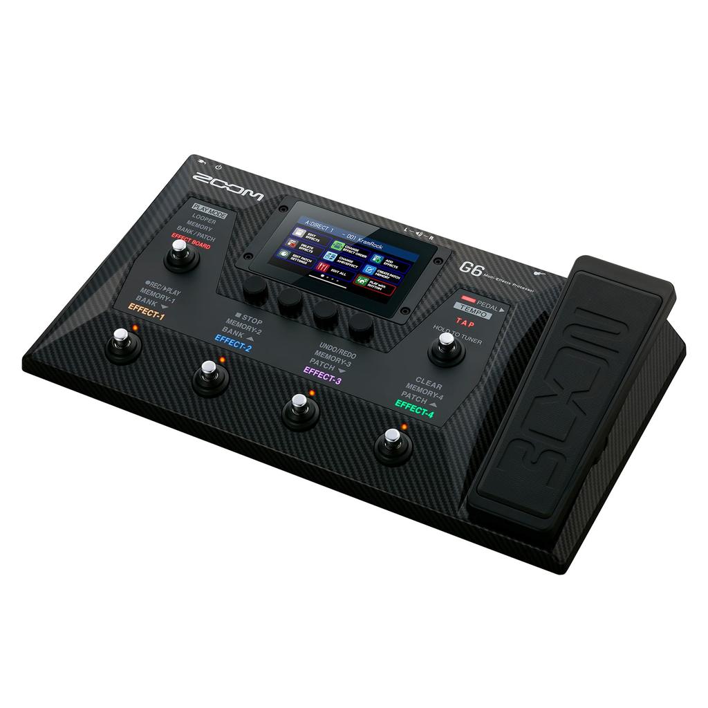 ZOOM G6 Pedal pro kytaru se 135 IR bubnovými dotyky, AC adaptérem, Multi-efekty, Loader, Vestavěný automat/Looper, Ovládání, 3letá záruka,