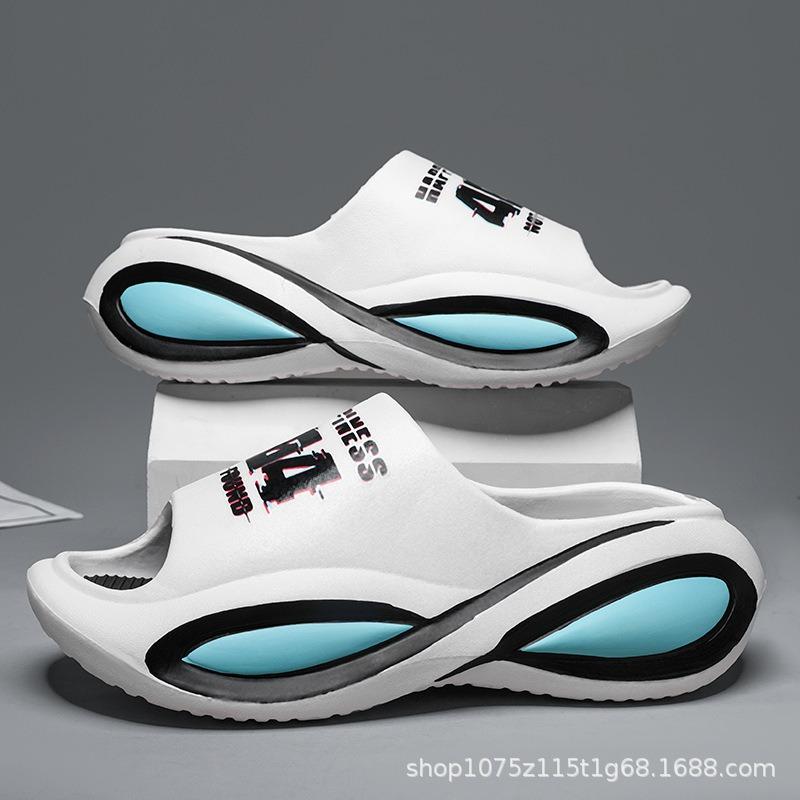 Summer New Non-slip and Deodorant Home Can Wear Wear Wear-resistant Beach One-word Drag Casual Outdoor Sports Slippers