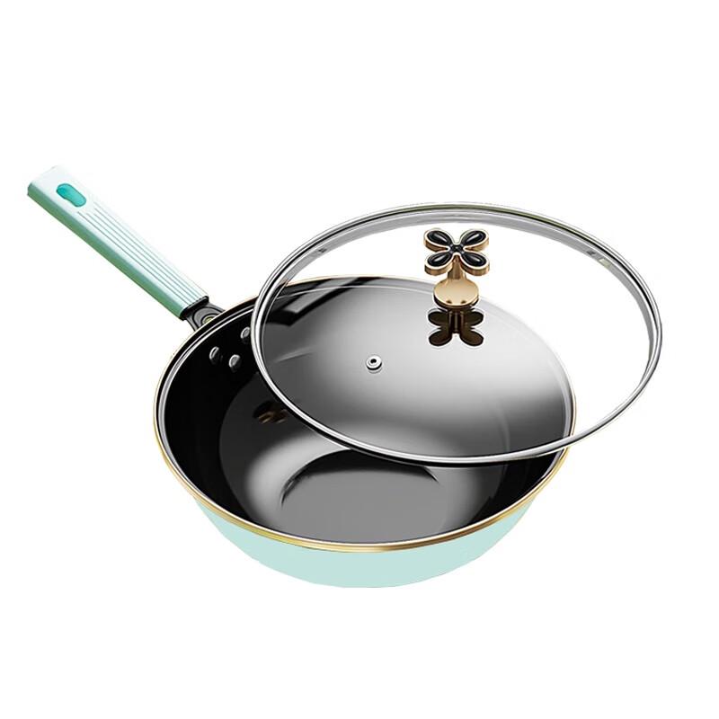 DStt Flower Enamel Wok