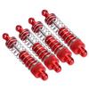 4Pcs Set Shock Absorbers Aluminum Alloy Spring Damper Accessory for MN 1 12 D90 RC CarRed
