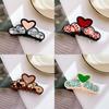 Elegant Retro Heart Hair Claw Clip In Stylish Acetate For Fashionable Women