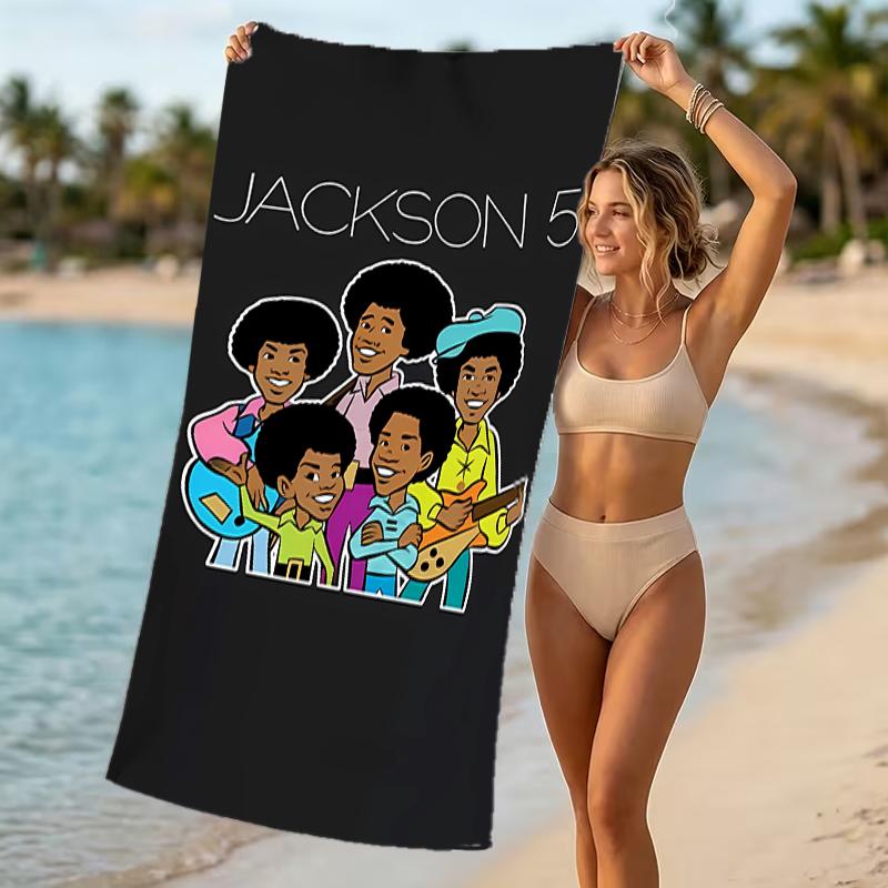 Beach Towel with The Jackson Pattern - soft,absorbent,machine washable Lightweight&Modern,swimming,Travel Essentials