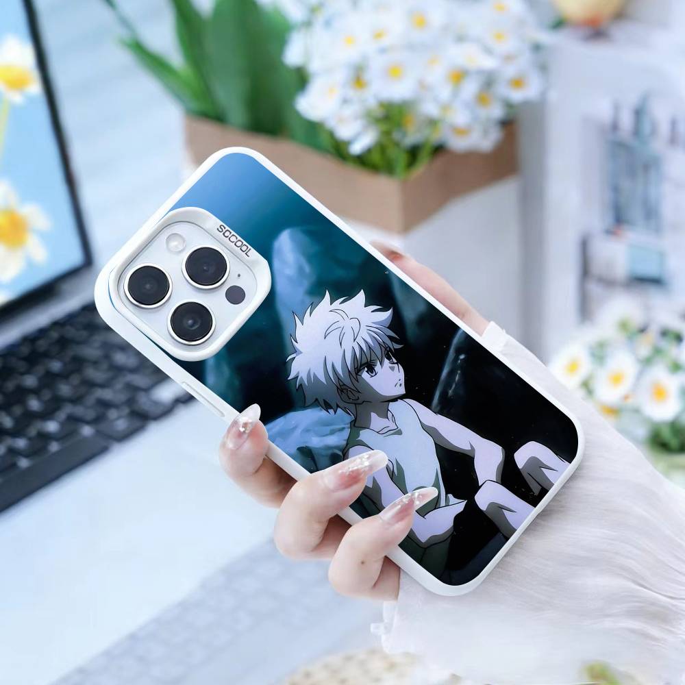 D-Killua Zoldyck H-Hunter X Hunter Phone Case For iPhone 17,16,15,14,13,12,Pro MAX Black Matte Shockproof Cover