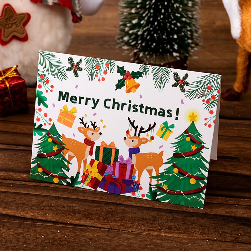Weihnachtsgrußkarte Umschlag Weihnachtsgeschenkbox Karte Geschäftliche Feiertags-Dankes-Grußpostkarte Ins Wind Dankeskarte