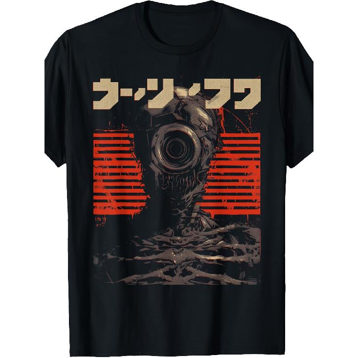 Futuristic Techwear Japanese Cyberpunk Harajuku Horror Punk T-Shirt Unisex T-Shirt Vintage Perfect for Home|Outdoor|Work|Gifting (Birthdays|Mother'S