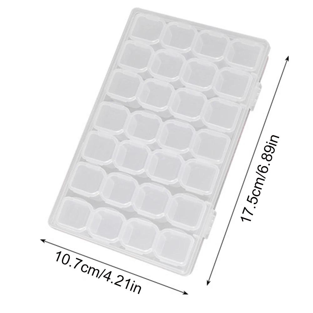 

56/28 Diamond Embroidery Box Diamond Painting Cross Stitch Tools Accessory Boxes Case Useful Storage Dismountable 28 Grids