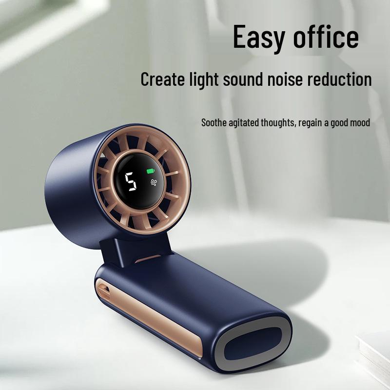 Portable High-Speed Turbine Mini Fan: USB-Powered Handheld, Desktop & Neck-Hanging with Long Battery Life